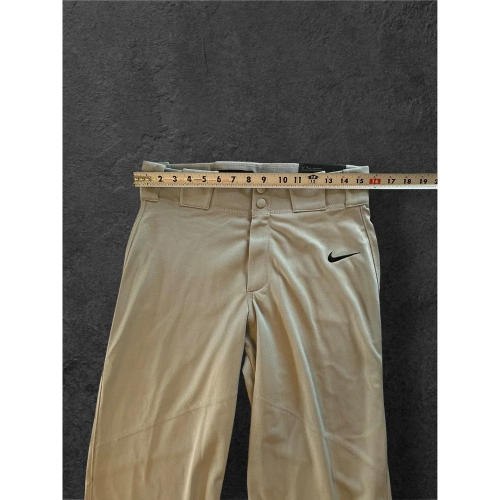 Nike Vapor Pro Baseball Pants Mens Medium Long Light Grey 747235-052 Straight